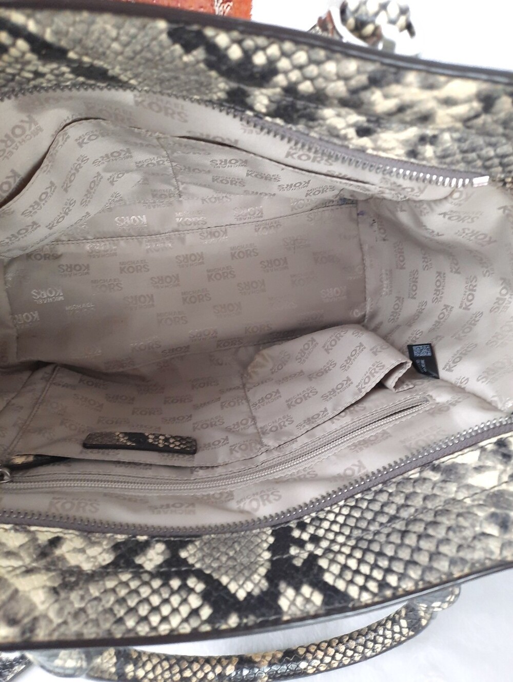 Michael Kors Python Snakeskin Satchel Bag - Picture 6 of 12